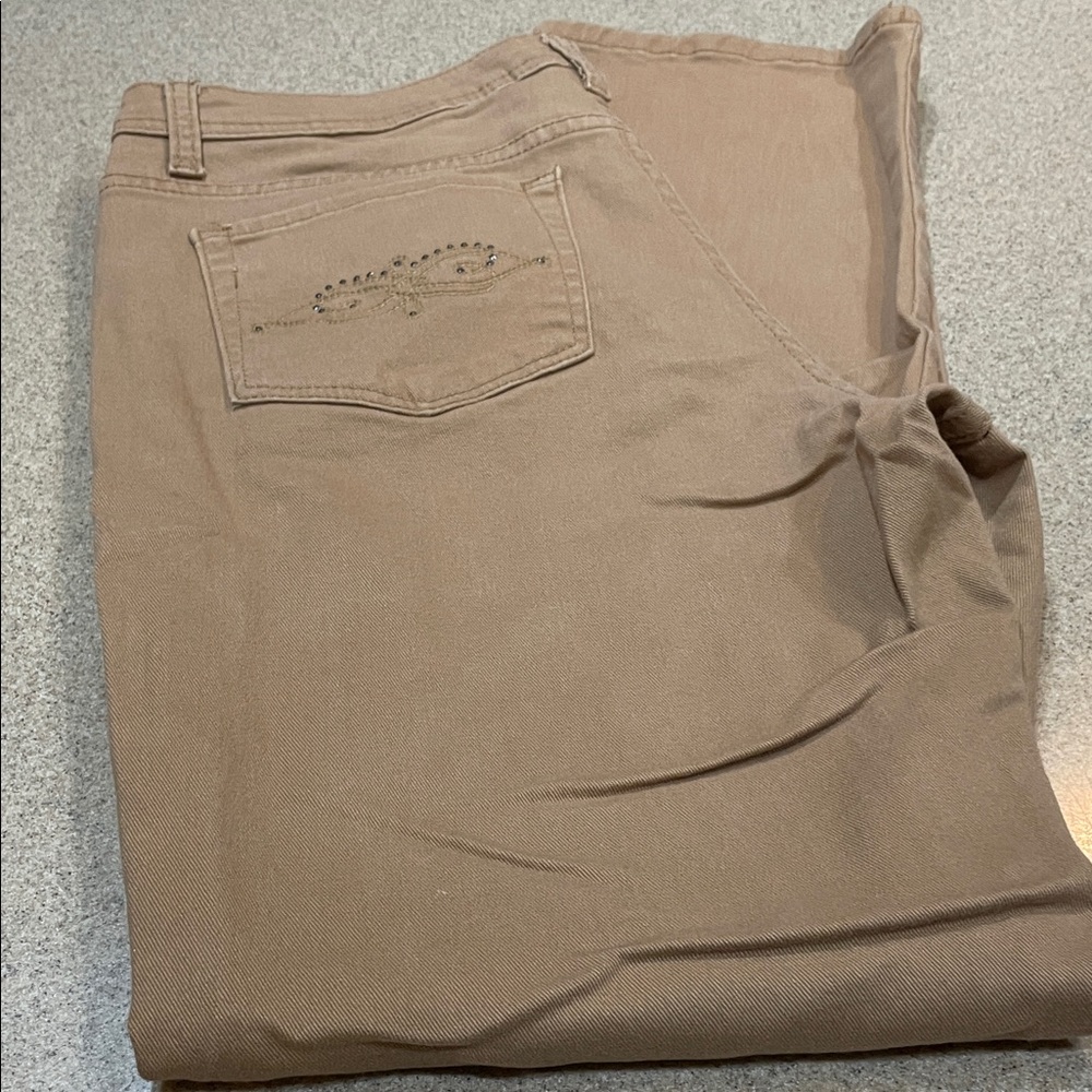 Tan Lee Classic Fit Stretchy Size 12 Casual Pants